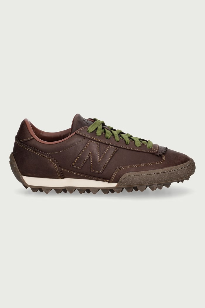 New Balance Sneakersy męskie skórzane UGTRS5HP brązowy AW26