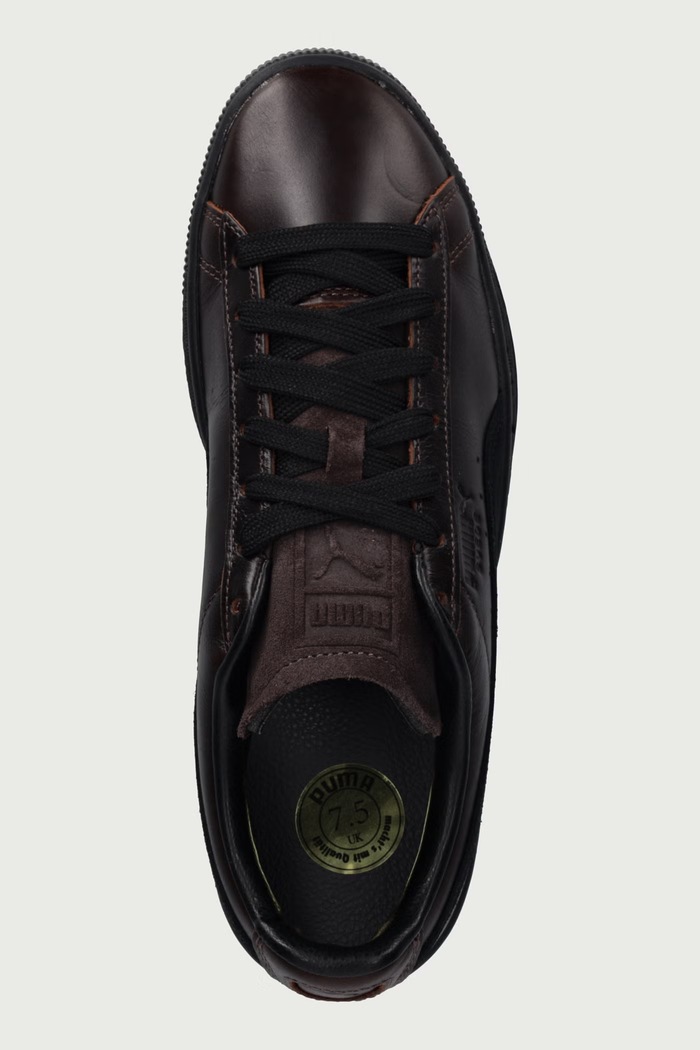 Suede Dressed sneakersy męskie skórzane Puma 408831 brązowy