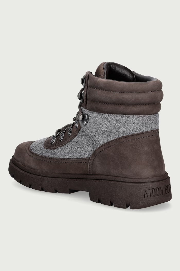 Obuwie Moon Boot Trzewiki męskie MB COMBAT BOOT FELT 80D2520060.MH03 brązowy