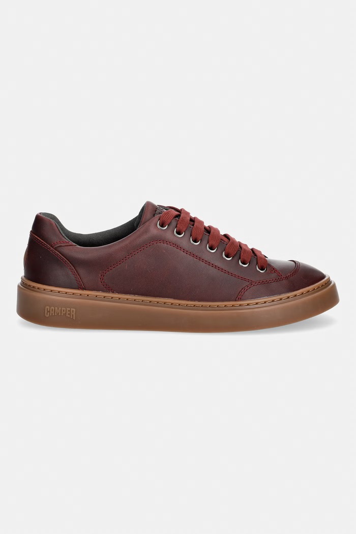 Camper Runner Twentyfive sneakers ανδρικά δερμάτινα K101105.012 μπορντό AW26