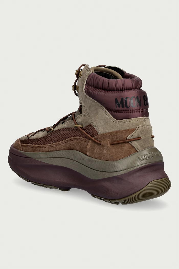 Obuća Moon Boot MB MOON247 XLACE MID zimske čizme za muškarce od kože 80D2490070.HM04 smeđa