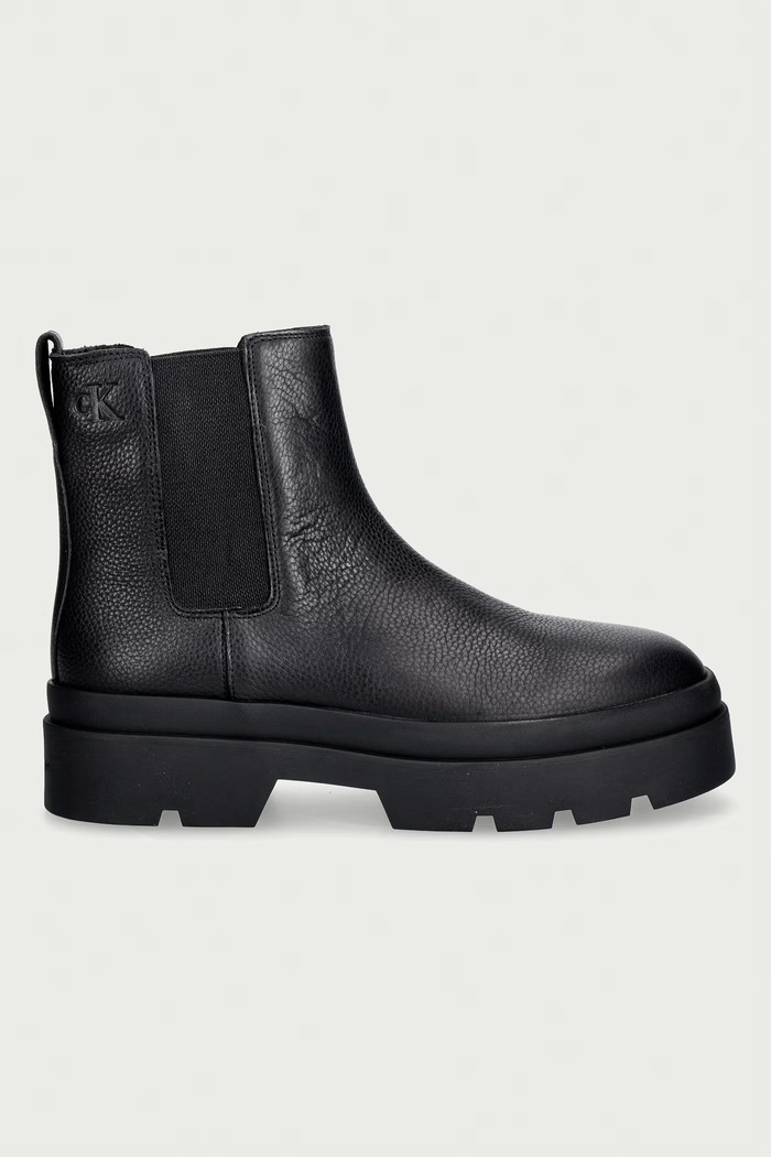 Calvin Klein Боти челси мъжки LUGGED CHELSEA BOOT TU LTH HM0HM022650GJ черен AW26