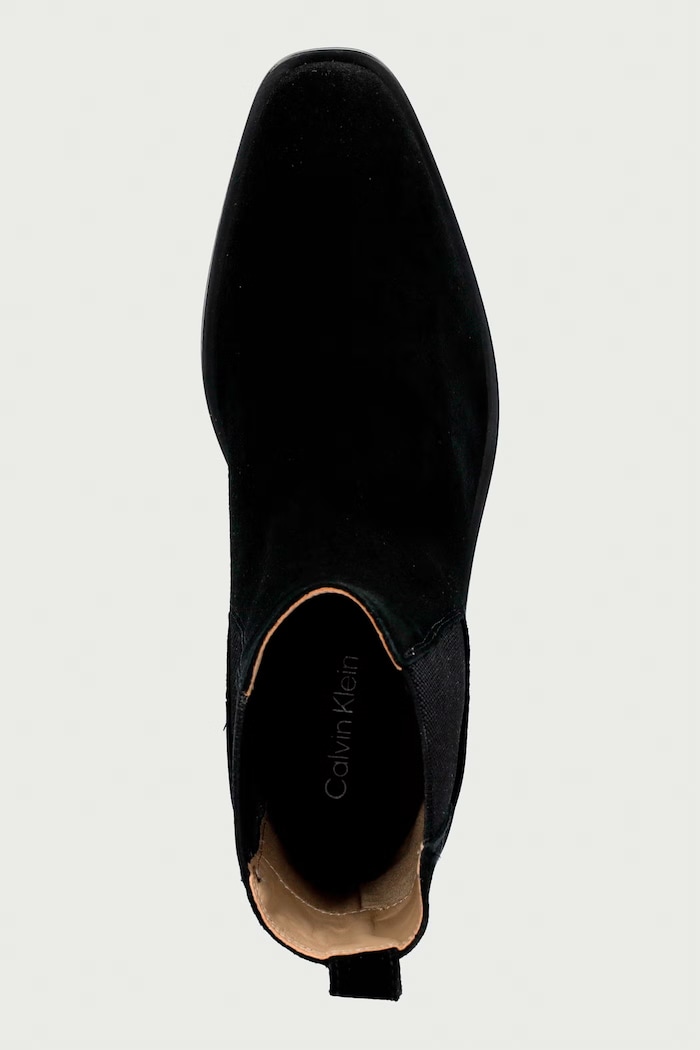 Sztyblety damskie zamszowe SLIM ESS CHELSEA SU Calvin Klein HM0HM022750GJ czarny