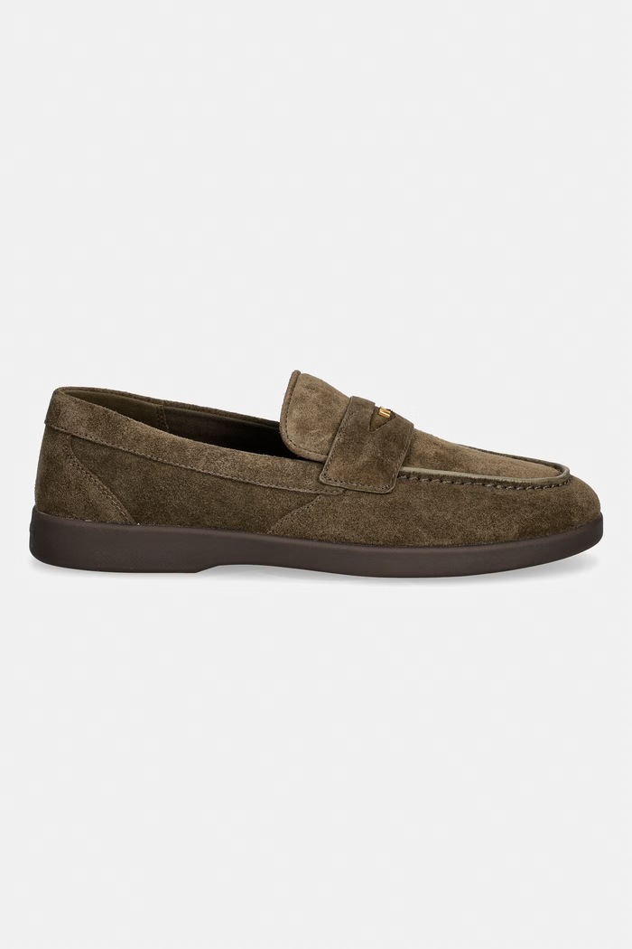 Michael Kors μοκασίνια Ανδρικά σουέτ Wesley Slip On 42T6HUFS1S.282 πράσινο AW26