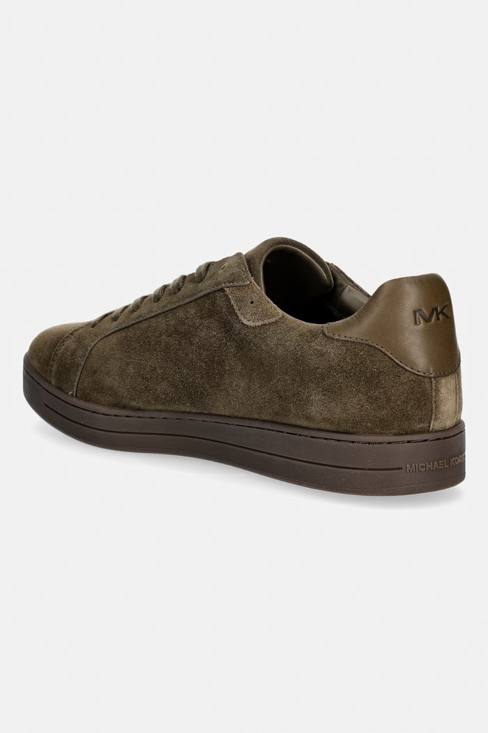 Scarpe Michael Kors Keating Lace Up sneakers da uomo in scamoscio 42S4KEFS1S.282 verde