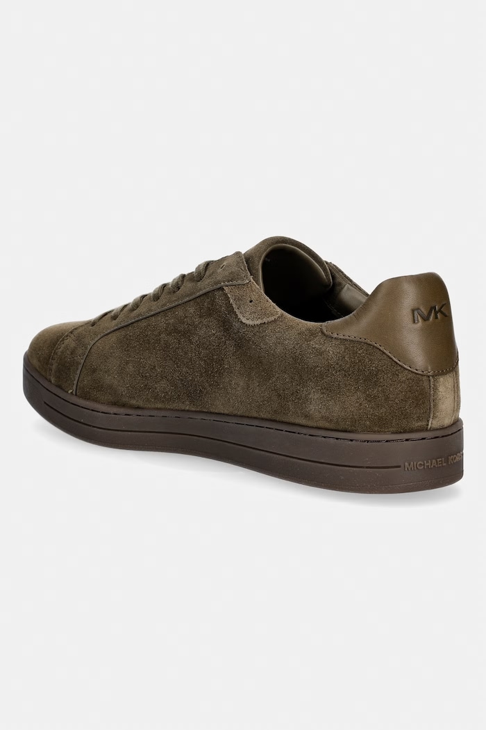 Scarpe Michael Kors Keating Lace Up sneakers da uomo in scamoscio 42S4KEFS1S.282 verde