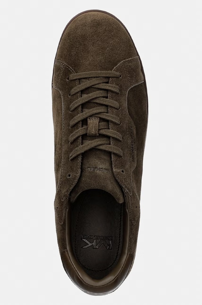 Michael Kors Keating Lace Up sneakers da uomo in scamoscio verde 42S4KEFS1S.282