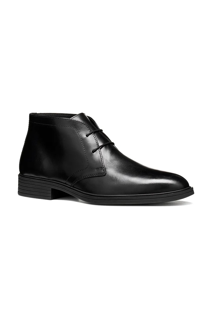 Geox Topánky pánske kožené U THORIAN U66NZB00043C9999 čierna AW26