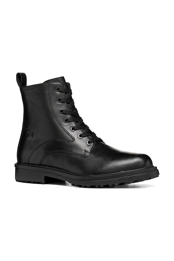 Geox Čevlji moški usnjeni U LAGORAI + GRIP B A U66HQC00043C9999 črna AW26