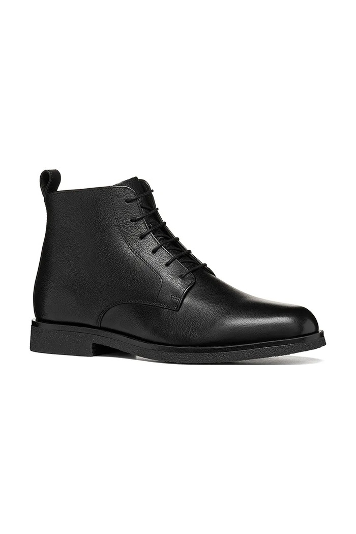 Geox Topánky pánske kožené U SAHARO U6658A00047C9999 čierna AW26