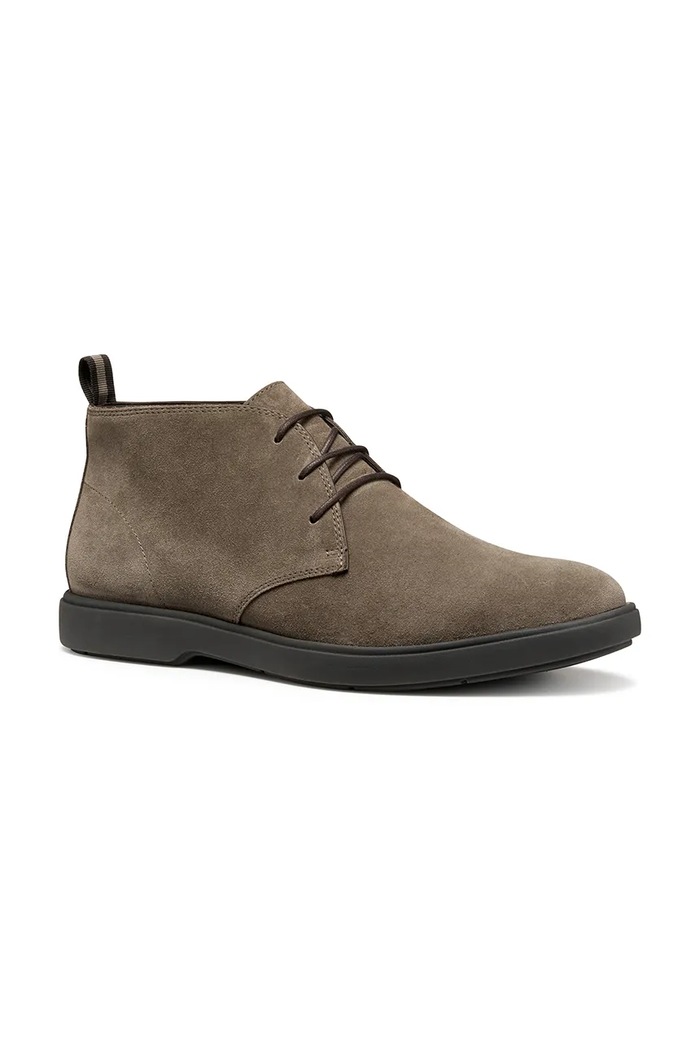 Geox Gležnjarji z vezalkami moški semišasti U SPHERICA EC17 U56LAD00022C1018 rjava AW26