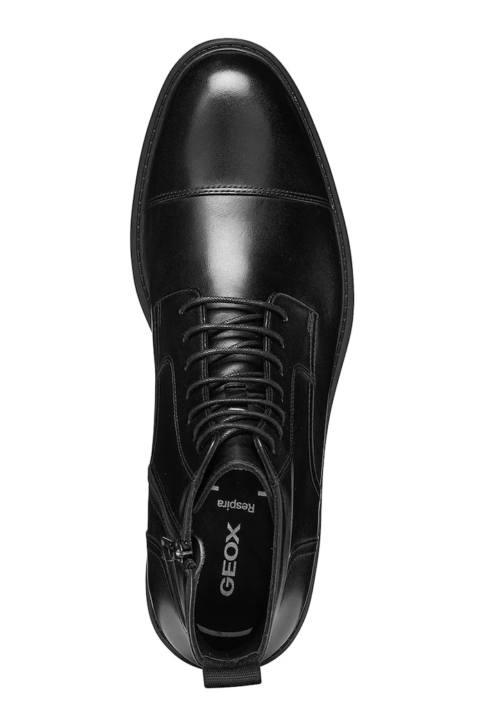 Боти с връзки мъжки от кожа U WALK PLEASURE B Geox U567KB00043C9997 черен