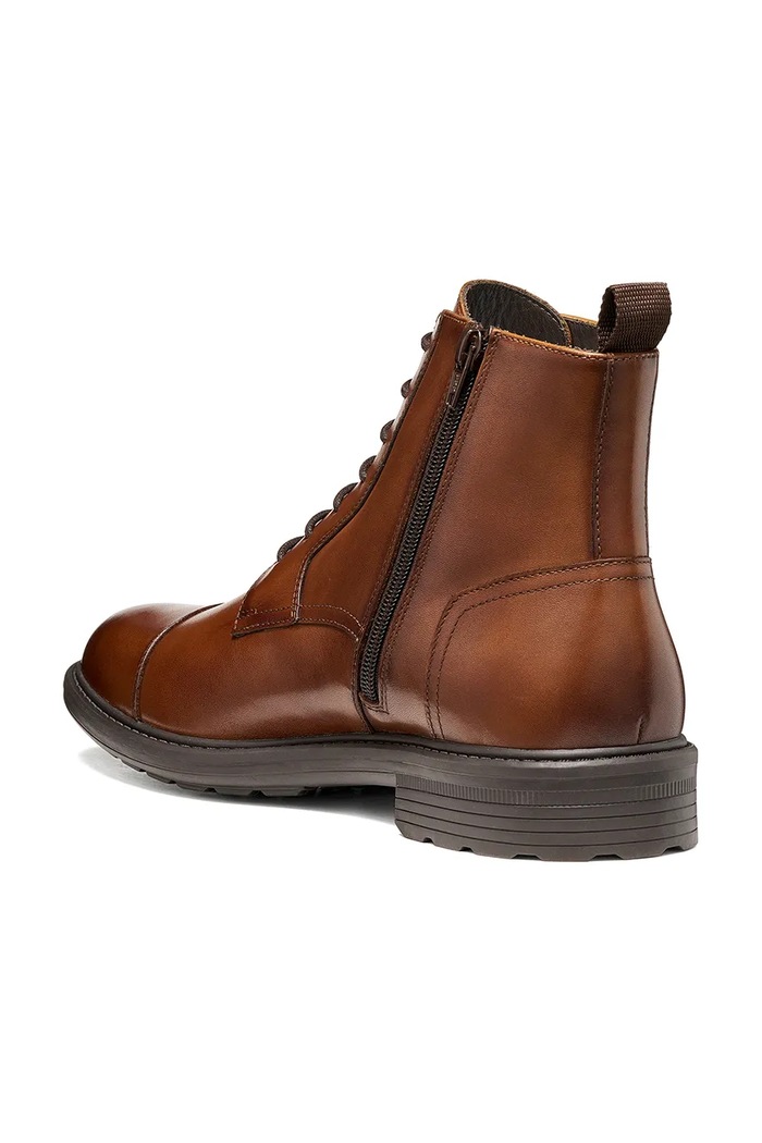 Boty Geox Kotníkové boty pánské kožené U WALK PLEASURE B U567KB00039C6001 hnědá