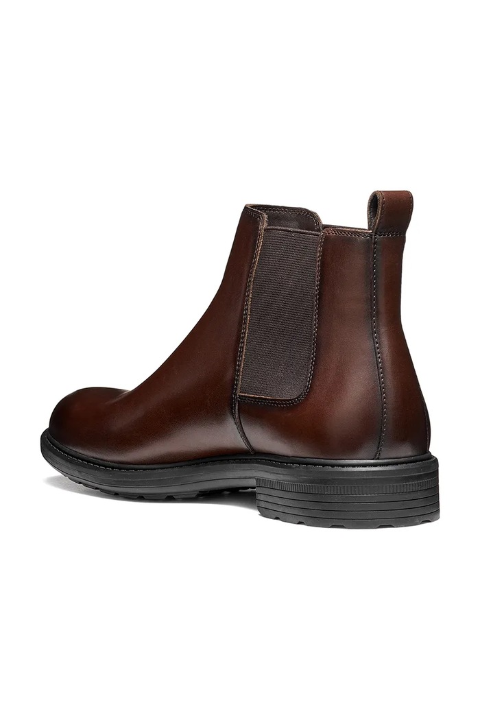 Boty Geox Kotníkové boty pánské kožené U WALK PLEASURE B U567KA00039C6010 hnědá