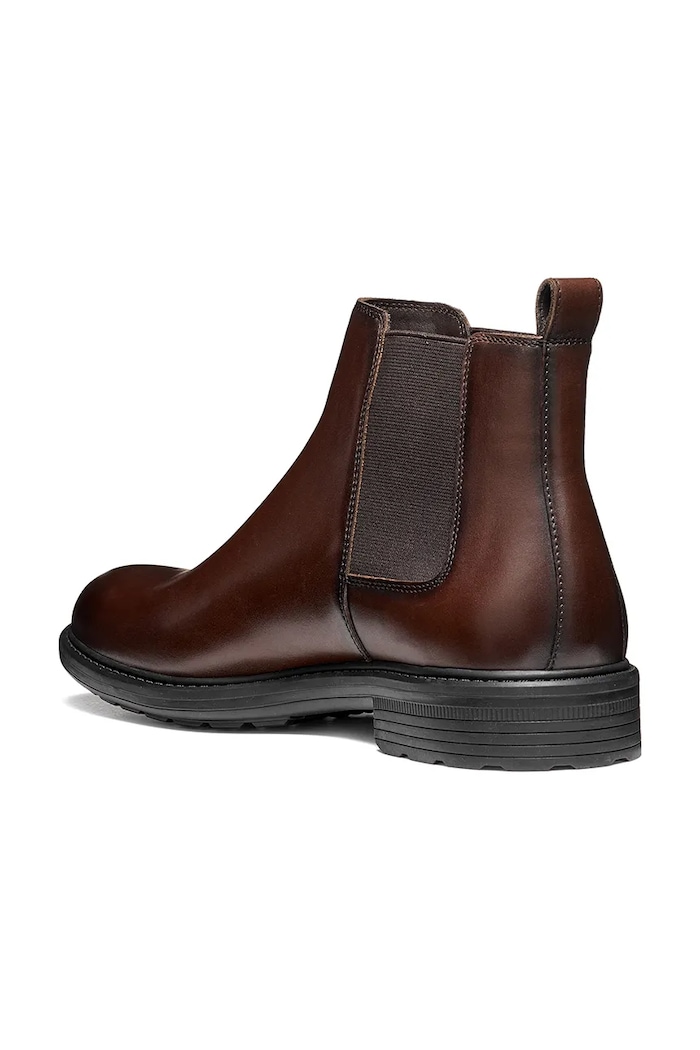 Boty Geox Kotníkové boty pánské kožené U WALK PLEASURE B U567KA00039C6010 hnědá