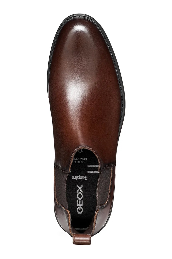 Kotníkové boty pánské kožené U WALK PLEASURE B Geox U567KA00039C6010 hnědá