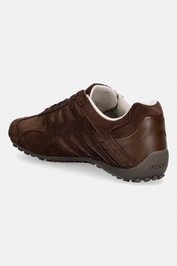 Παπούτσια Geox U SNAKE sneakers ανδρικά σουέτ U66NVA022BCC6006 καφέ