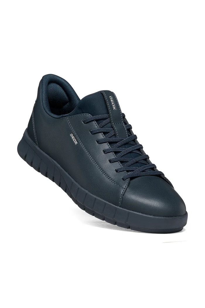 Boty Geox U FLEXTRIDE PLUS sneakers boty pánské kožené U65MAA0009BC4064 námořnická modř