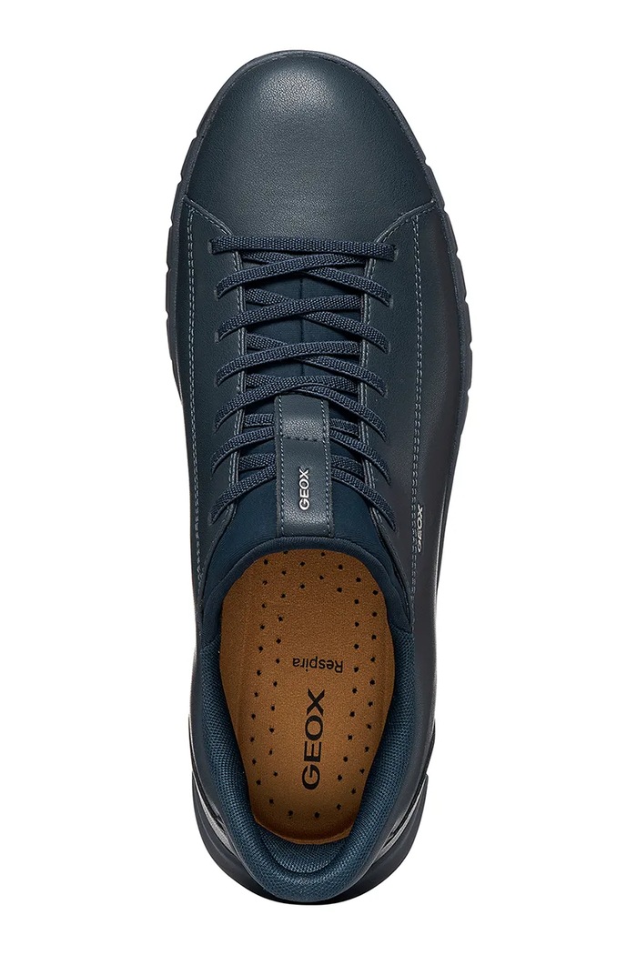 Geox U FLEXTRIDE PLUS sneakers boty pánské kožené U65MAA0009BC4064 námořnická modř