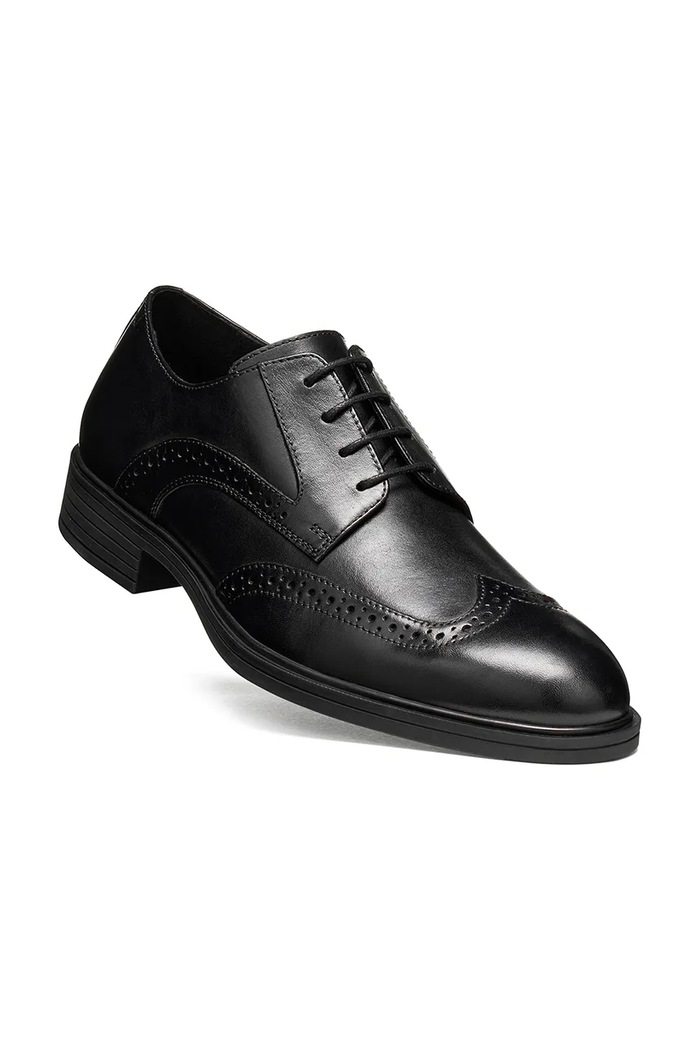 Geox Oxfordky pánske kožené U THORIAN U66NZC00043C9999 čierna AW26