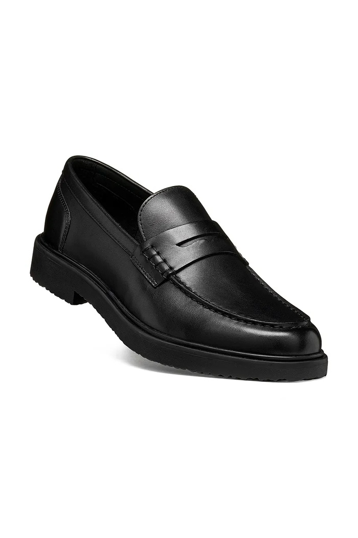 Geox mokasinke za muškarce od kože U MASSIMIANO U66H9A00043C9999 crna AW26