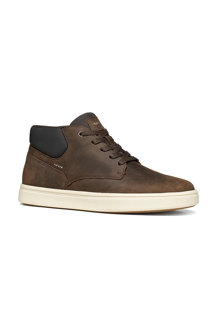 Παπούτσια Geox U BALTMOORE sneakers ανδρικά δερμάτινα U56LDE000FFC6005 καφέ
