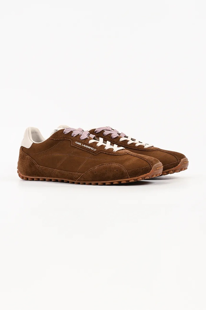 Karl Lagerfeld Astra Lo sneakersy męskie zamszowe KL55922L.522 brązowy AW26