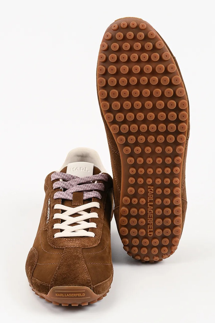 Karl Lagerfeld Astra Lo sneakersy męskie zamszowe KL55922L.522 brązowy