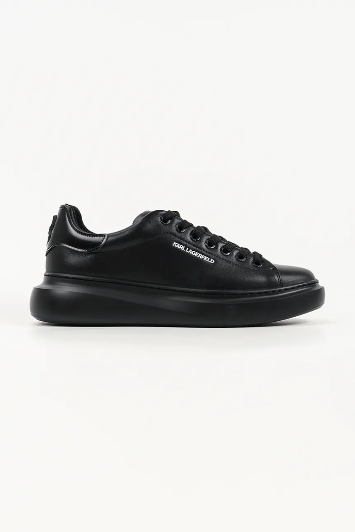 Karl Lagerfeld Kore sneakersy męskie skórzane czarny KL56525.00X