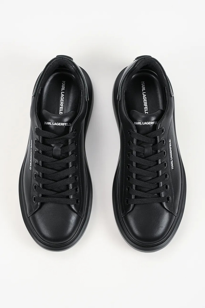 Karl Lagerfeld Kore sneakersy męskie skórzane czarny KL56525.00X
