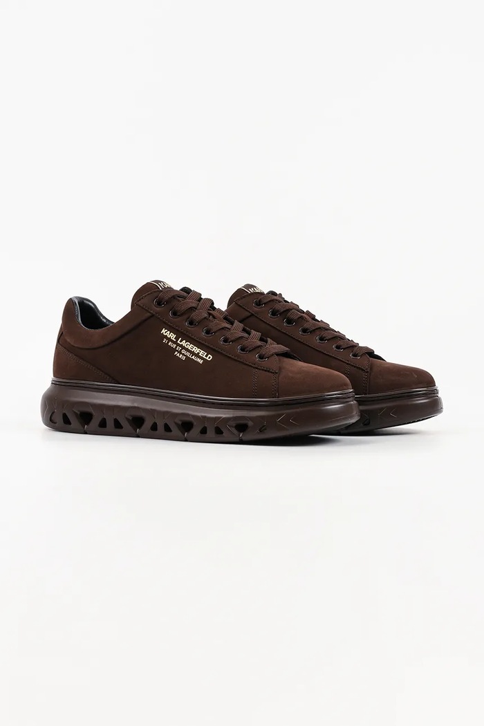 Karl Lagerfeld Kapri Kite Rsg sneakersy męskie nubukowe KL54527.244 brązowy AW26