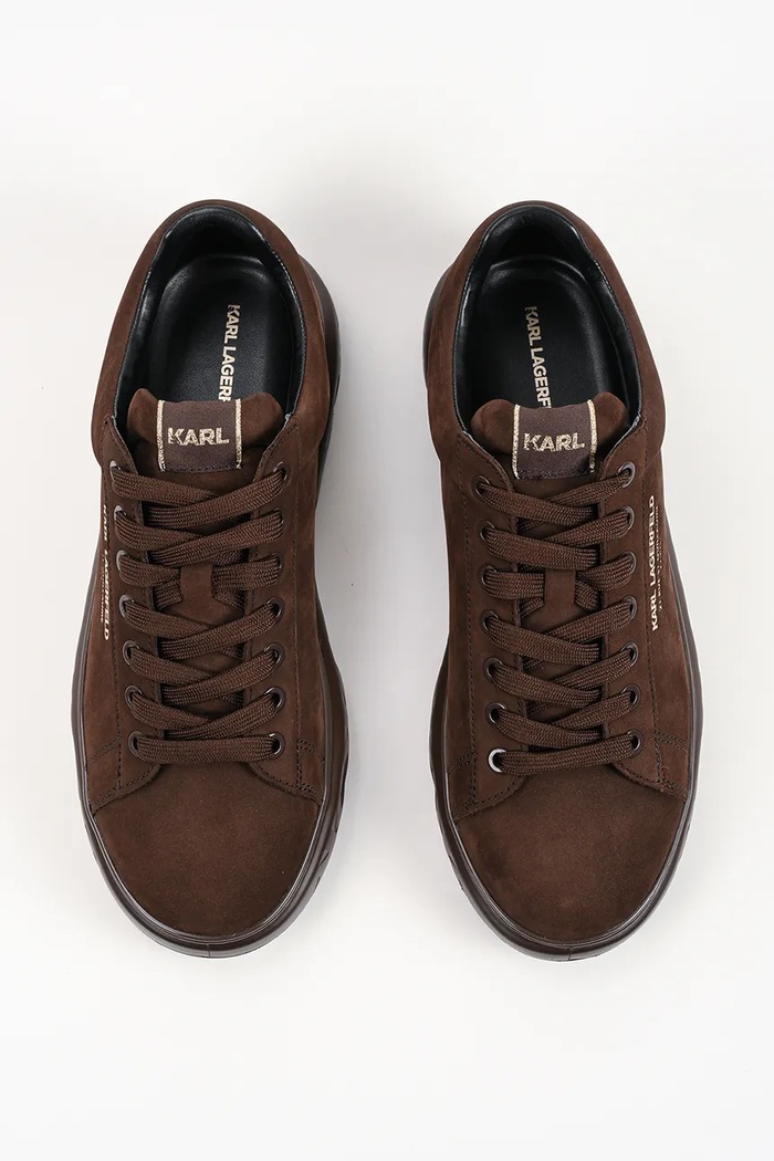 Karl Lagerfeld Kapri Kite Rsg sneakersy męskie nubukowe brązowy KL54527.244