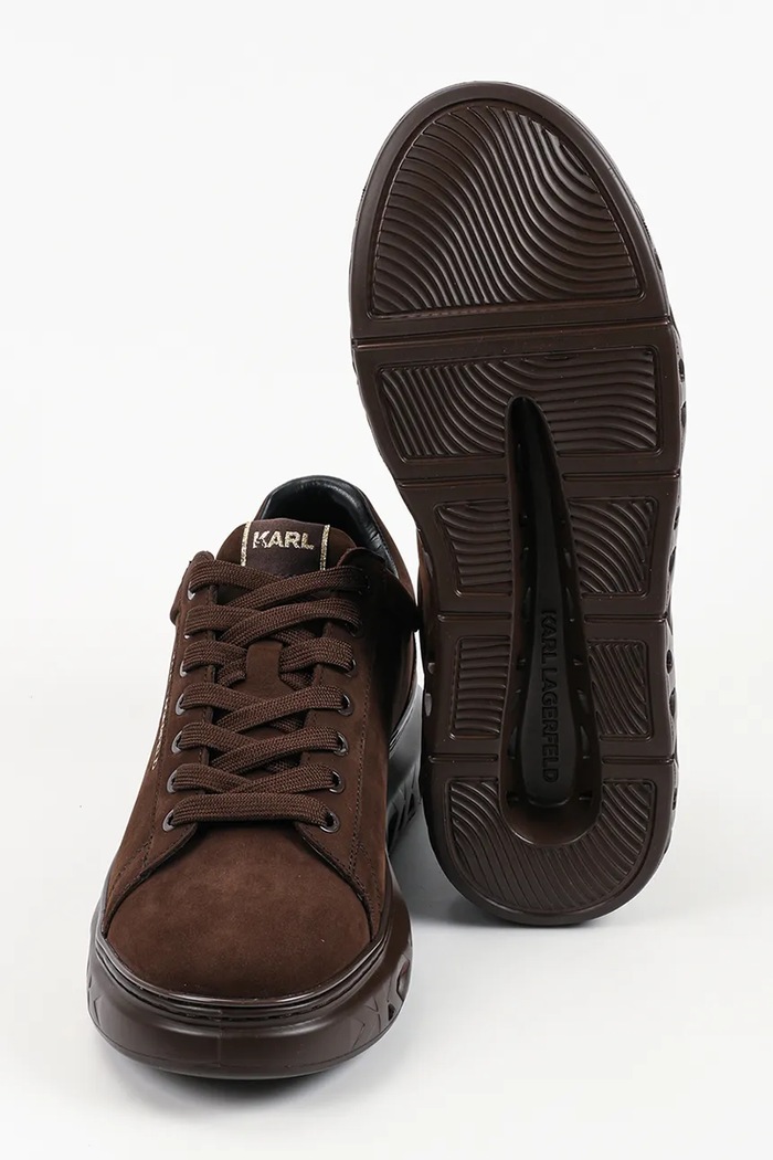 Karl Lagerfeld Kapri Kite Rsg sneakersy męskie nubukowe KL54527.244 brązowy