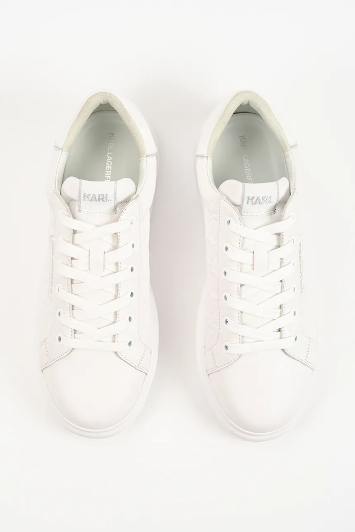 Karl Lagerfeld Kapri Mens маратонки мъжки от кожа бял KL52549T.01W