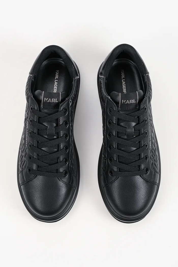 Karl Lagerfeld Kapri Mens sneakersy męskie skórzane czarny KL52549T.00X