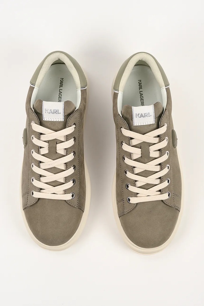 Karl Lagerfeld Kapri Mens Nft sneakersy męskie nubukowe zielony KL52572N.2KH