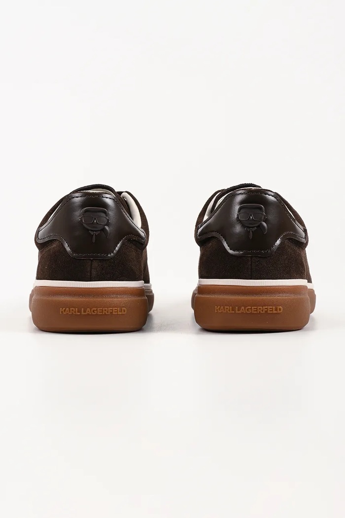 Obuwie Karl Lagerfeld Kane sneakersy męskie zamszowe KL53527.5CH brązowy