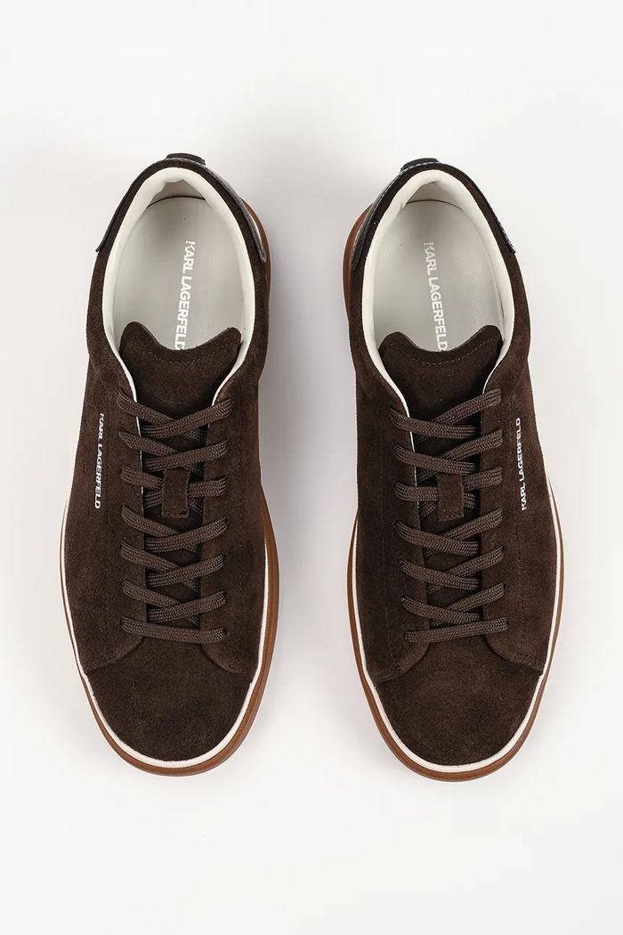 Karl Lagerfeld Kane sneakersy męskie zamszowe brązowy KL53527.5CH