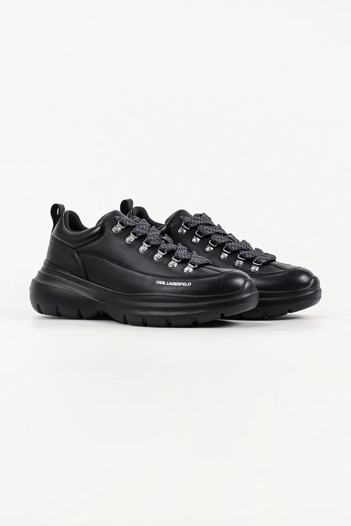 Karl Lagerfeld Kore Sport sneakersy męskie skórzane KL26526.000 czarny AW26