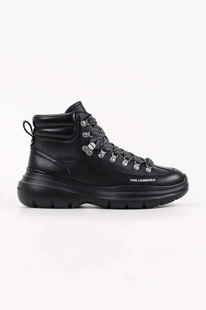 Karl Lagerfeld Sneakersy męskie skórzane Kore Sport czarny KL26556.000
