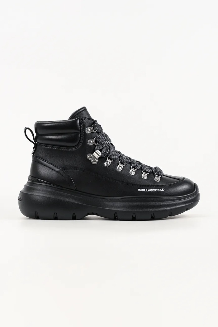 Karl Lagerfeld Sneakersy męskie skórzane Kore Sport czarny KL26556.000