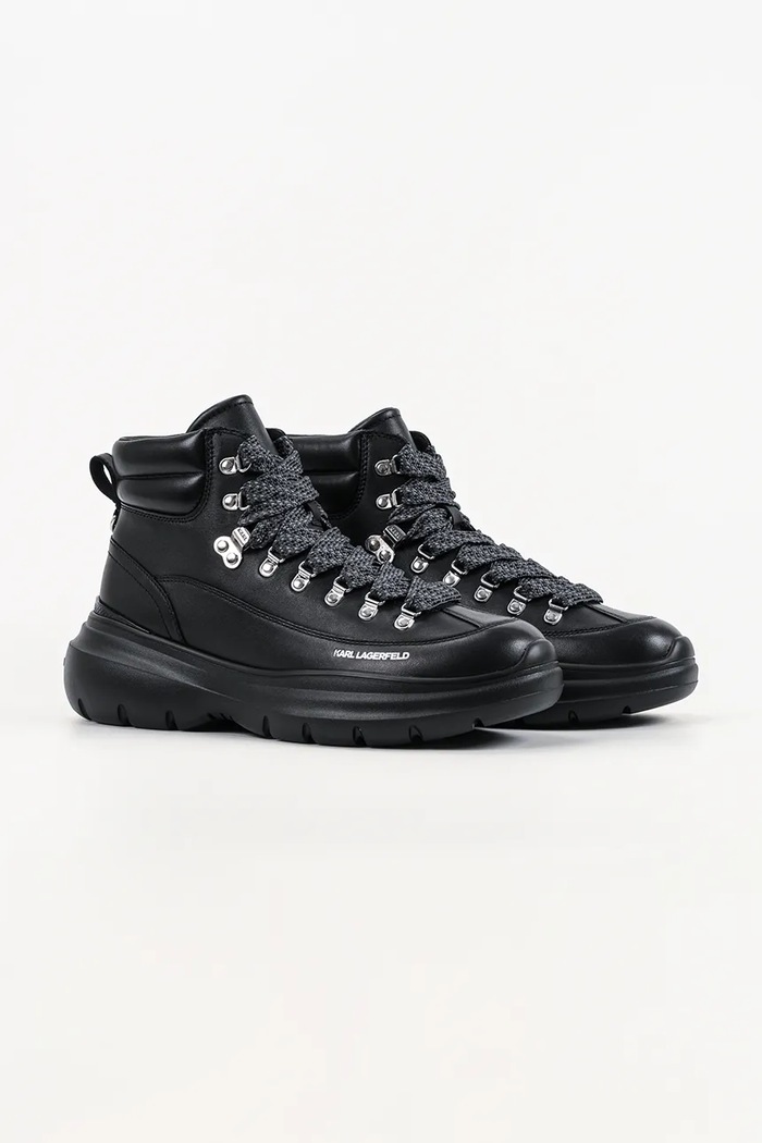 Karl Lagerfeld Sneakersy męskie skórzane Kore Sport KL26556.000 czarny AW26