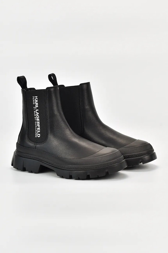 Karl Lagerfeld sztyblety męskie skórzane Trekka Mens KL25244.000 czarny AW26