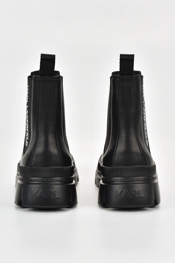 Obuwie Karl Lagerfeld sztyblety męskie skórzane Trekka Mens KL25244.000 czarny