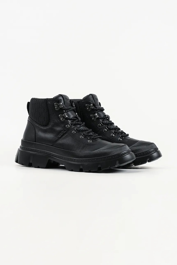 Karl Lagerfeld trapery męskie skórzane Trekka Mens KL25246.400 czarny AW26