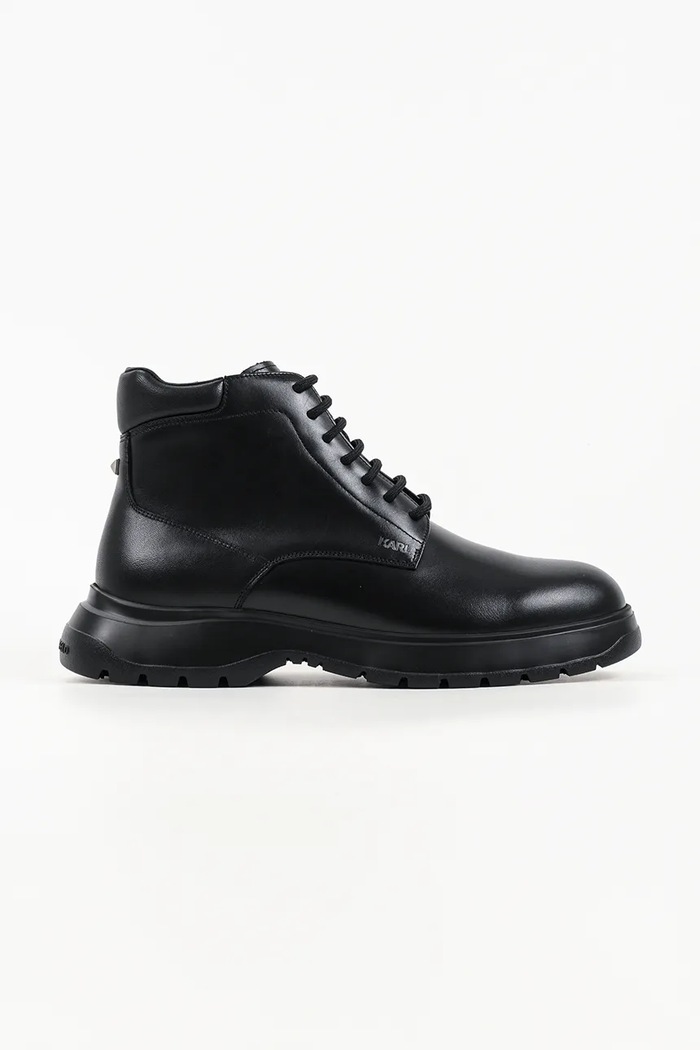 Karl Lagerfeld workery męskie skórzane Magnus czarny KL10650.000