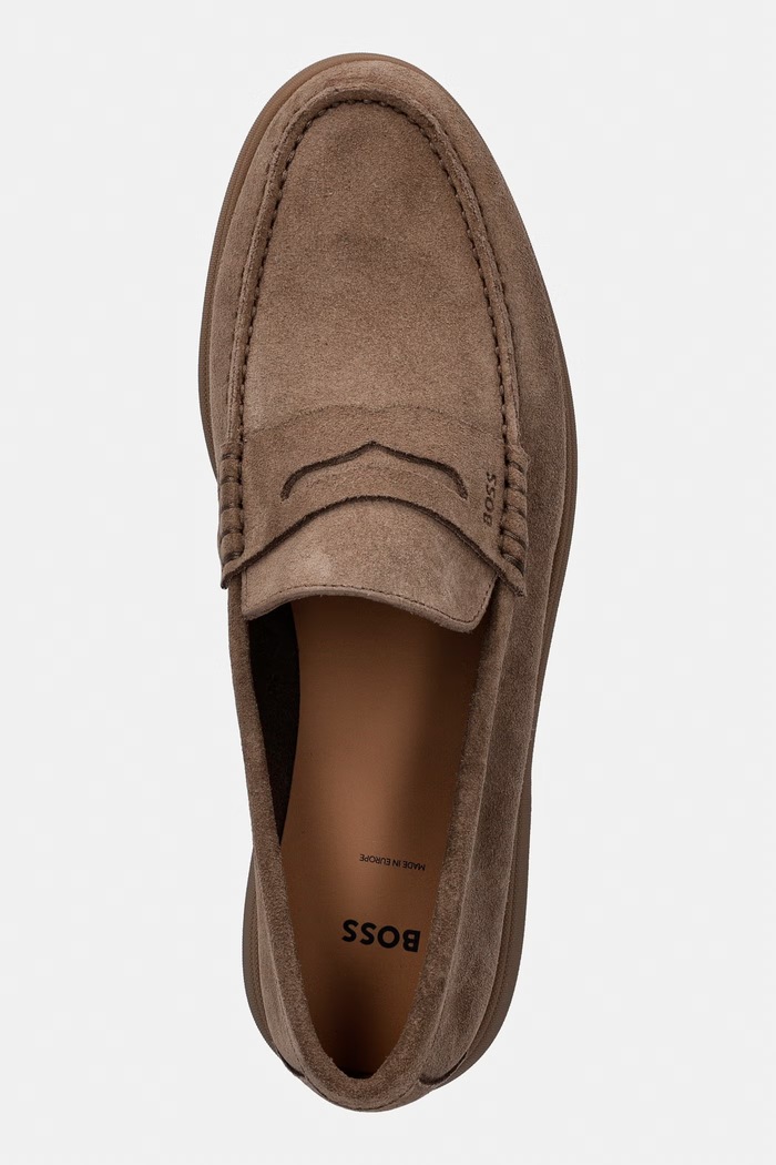 BOSS Polobotky pánské semišové Sienne béžová 50568763.260