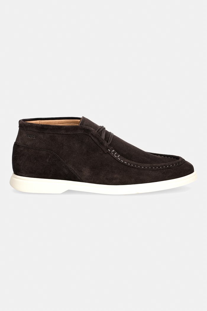 BOSS stivaletti da uomo in scamoscio Sienne 50548119.201 marrone AW26