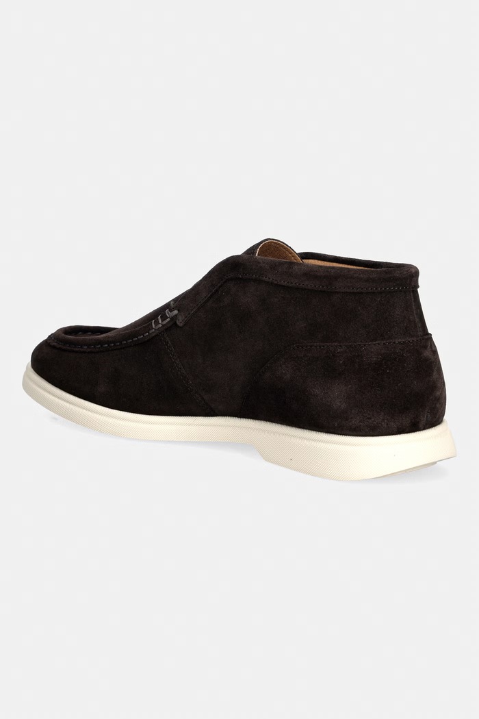 Scarpe BOSS stivaletti da uomo in scamoscio Sienne 50548119.201 marrone
