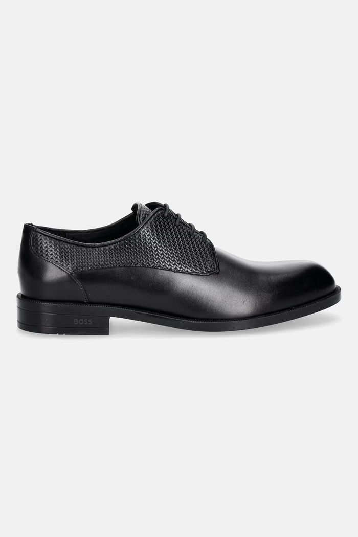 BOSS полуботинки для мужчин кожаные Tayil 50568832.001 чёрный AW26